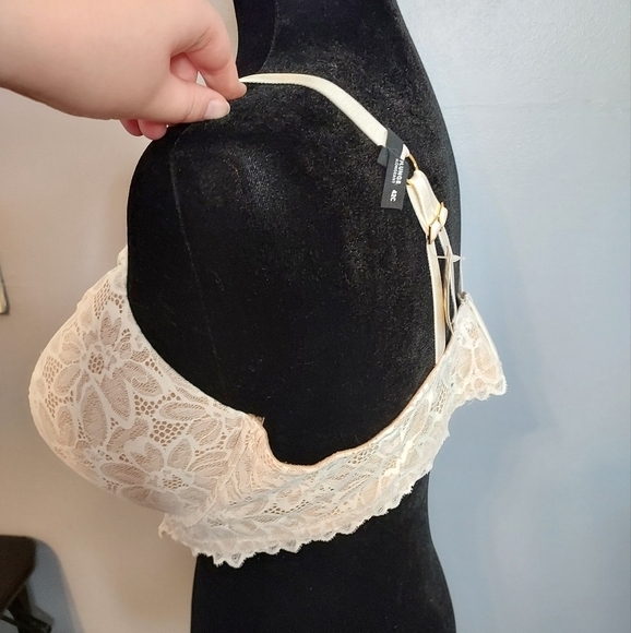 Aerie 42C Real Good White/Cream 01/22 Pushup Bra Plunge - Picture 6 of 15